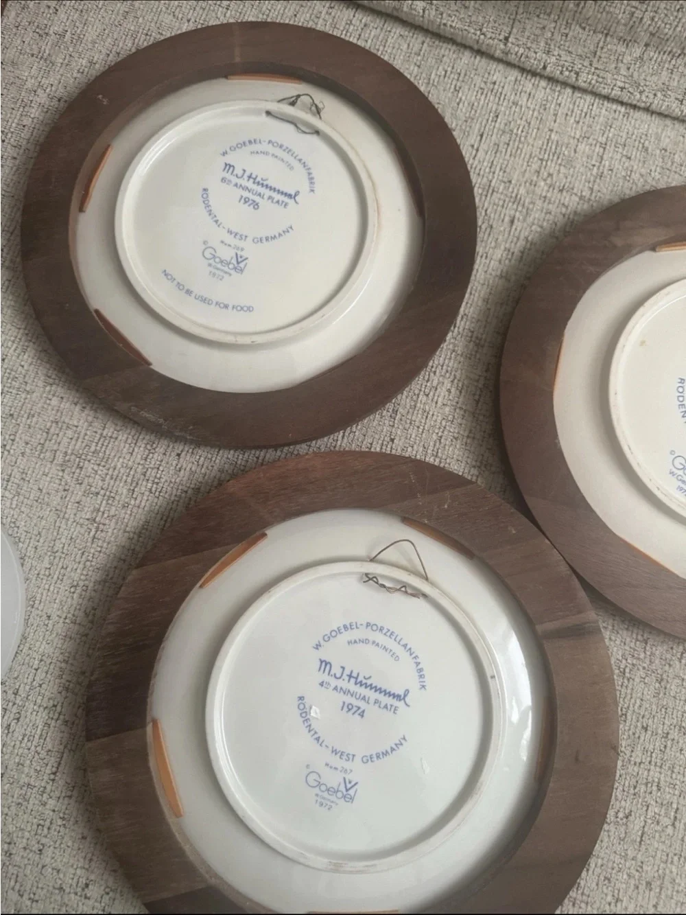 Goebel Brown Framed Hummel-Style Wall Plaques